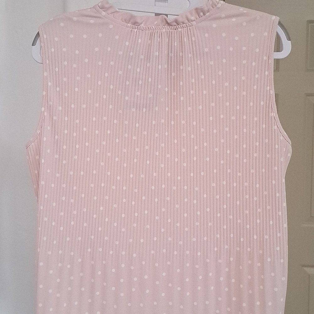 Adrianna Papell  Pleated Knit Tie Neck Women's Top Size Small - Picture 7 of 9